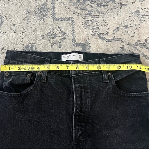 Abercrombie & Fitch Black Straight Leg Jeans - Picture 6 of 8